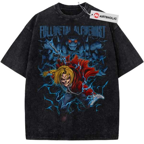 Skull Alphonse vs Edward Elric Shirt, Fullmetal Alchemist Shirt, Anime Shirt, Vintage T-Shirt