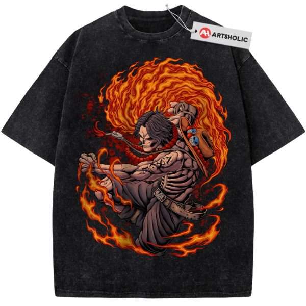 Skeleton Portgas D Ace Shirt, One Piece Shirt, Anime Shirt, Vintage Tee