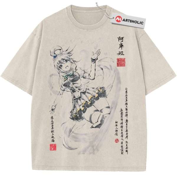 Aqua Shirt, Konosuba Shirt, Anime Shirt, Vintage T-Shirt