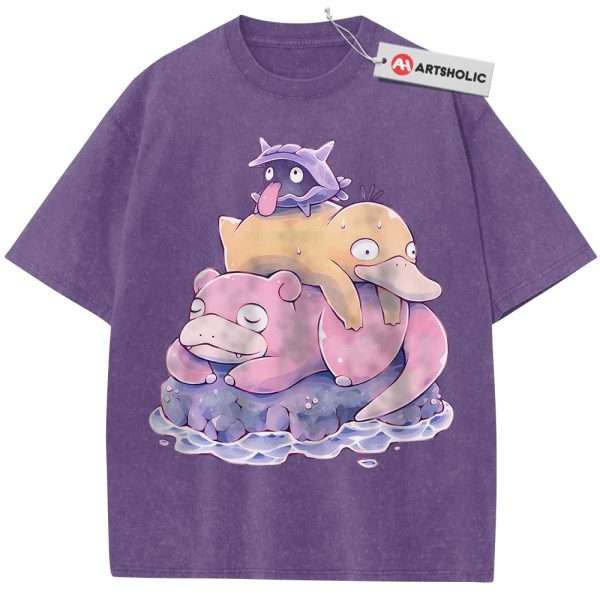 Psyduck Shirt, Slowpoke Shirt, Shellder Shirt, Pokemon shirt, Anime Shirt, Vintage T-Shirt