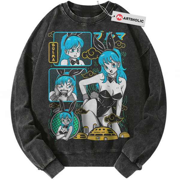 Bulma Sweatshirt, Dragon Ball Sweatshirt, Anime Sweatshirt, Vintage Sweater