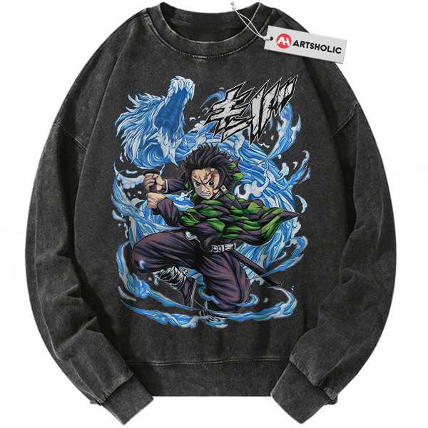 Tanjiro Kamado Sweatshirt, Demon Slayer Sweatshirt, Anime Sweatshirt, Vintage Sweater