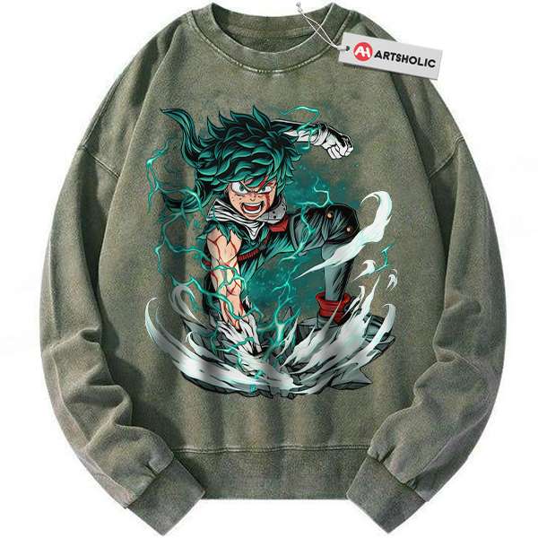 Deku Sweatshirt, Izuku Midoriya Sweatshirt, MHA Sweatshirt, Anime Sweatshirt, Vintage Sweatshirt