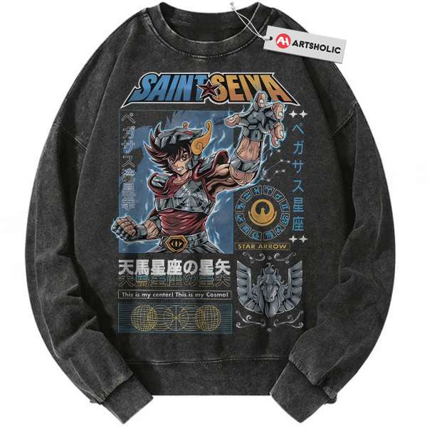 Pegasus Seiya Sweatshirt, Saint Seiya Sweatshirt, Anime Sweatshirt, Vintage Sweater