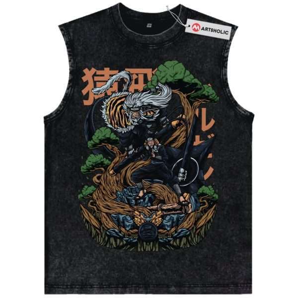 Hiruzen Sarutobi Tank Top, Naruto Tank Top, Anime Tank Top, Vintage Tank Top