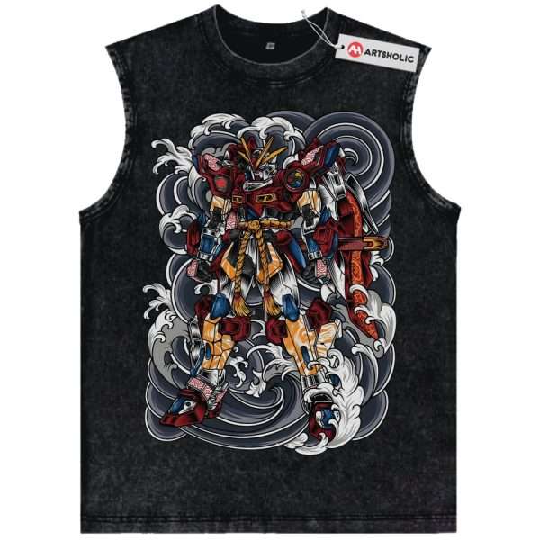 GF13-017NJII God Gundam Tank Top, Anime Tank Top, Vintage Tank Top