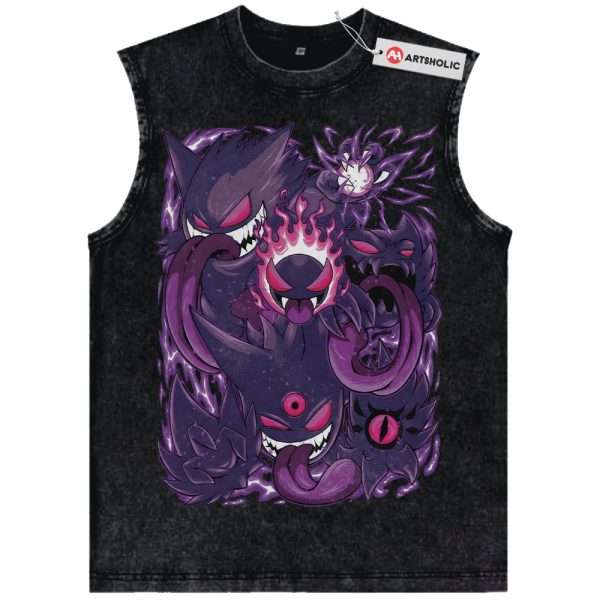 Gengar Tank Top, Gatsly Tank Top, Haunter Tank Top, Pokemon Tank Top, PKM Tank Top, Anime Tank Top, Vintage Tank Top