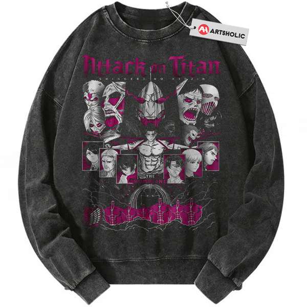 Attack On Titan Sweatshirt, AOT Sweatshirt, Anime Sweatshirt, Vintage Sweatshirt