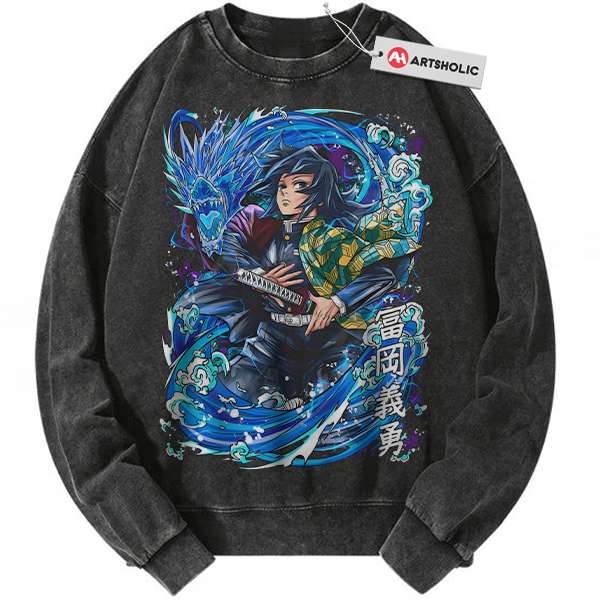 Giyu Tomioka Sweatshirt, Demon Slayer Sweatshirt, Anime Sweatshirt, Vintage Sweater