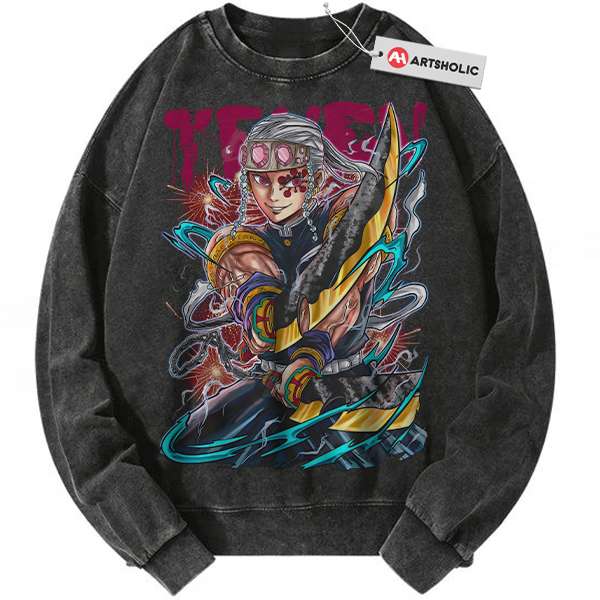 Tengen Uzui Sweatshirt, Demon Slayer Sweatshirt, Anime Sweatshirt, Vintage Sweatshirt