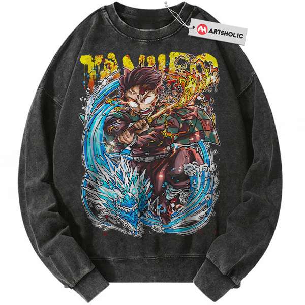 Tanjiro Kamado Sweatshirt, Demon Slayer Sweatshirt, Anime Sweatshirt, Vintage Sweatshirt