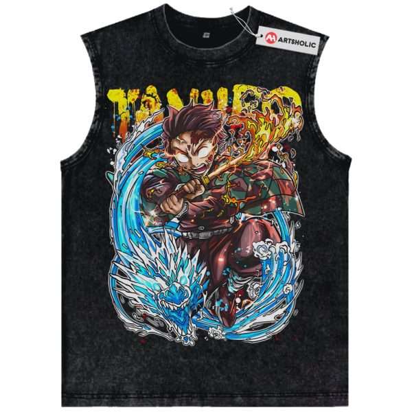 Tanjiro Kamado Tank Top, Demon Slayer Tank Top, Anime Tank Top, Vintage Tank Top