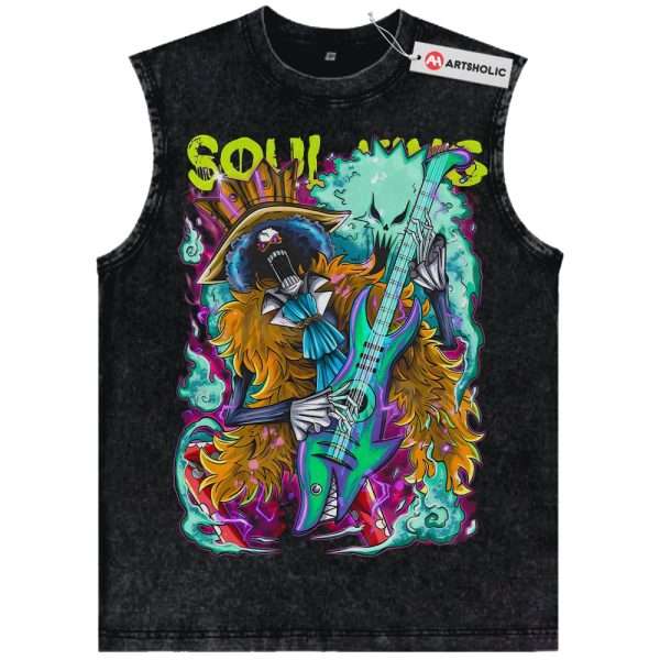 Brook Tank Top, One Piece Tank Top, Anime Tank Top, Vintage Tank Top