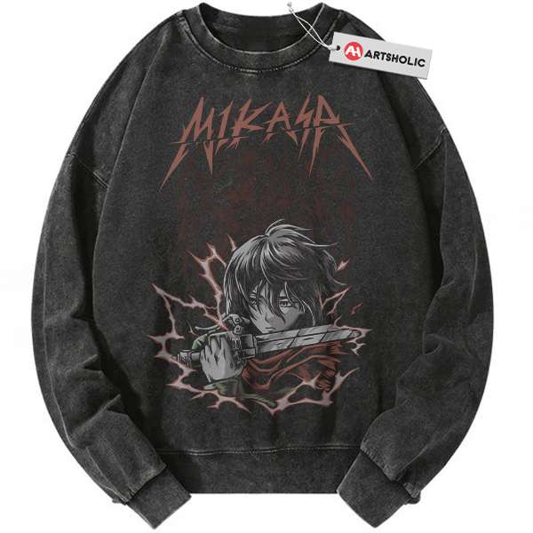 Mikasa Ackerman Sweatshirt, Attack On Titan Sweatshirt, AOT Sweatshirt, Anime Sweatshirt, Vintage Sweatshirt