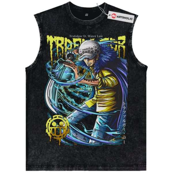 Trafalgar D Water Law Tank Top, One Piece Tank Top, Anime Tank Top, Vintage Tank Top