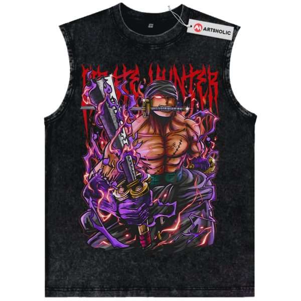 Roronoa Zoro Tank Top, One Piece Tank Top, Anime Tank Top, Vintage Tank Top