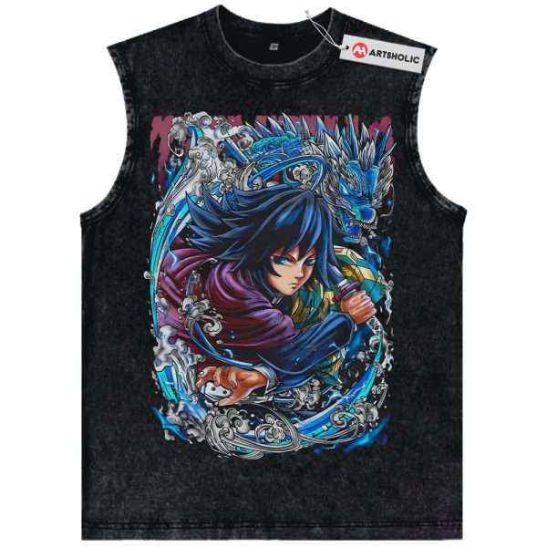 Giyu Tomioka Tank Top, Demon Slayer Tank Top, Anime Tank Top, Vintage Tank Top