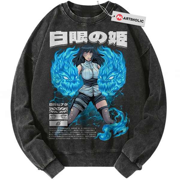 Hinata Hyuga Sweatshirt, Naruto Sweatshirt, Anime Sweatshirt, Vintage Sweater