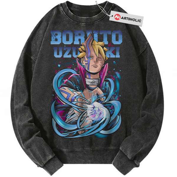 Boruto Uzumaki Sweatshirt, Naruto Sweatshirt, Anime Sweatshirt, Vintage Sweatshirt