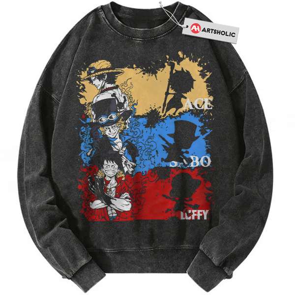 Ace Sweatshirt, Sabo Sweatshirt, Luffy Sweatshirt, One Piece Sweatshirt, Anime Sweatshirt, Vintage Sweater