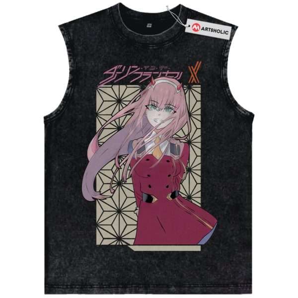 Zero Two Tank Top, Darling in the Franxx Tank Top, Anime Tank Top, Vintage Tank Top