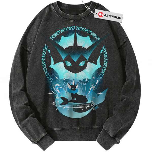 Vaporeon Sweatshirt, Pokemon Sweatshirt, PKM Sweatshirt, Anime Sweatshirt, Vintage Sweater