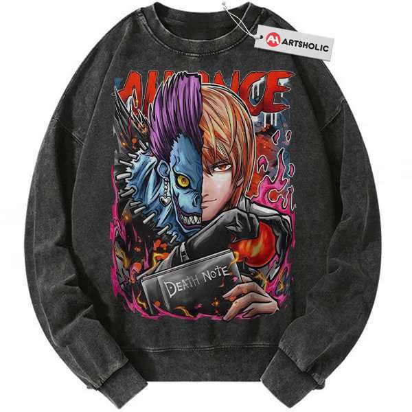 Ryuk Sweatshirt, Light Yagami Sweatshirt, Death Note Sweatshirt, Anime Sweatshirt, Vintage Sweater