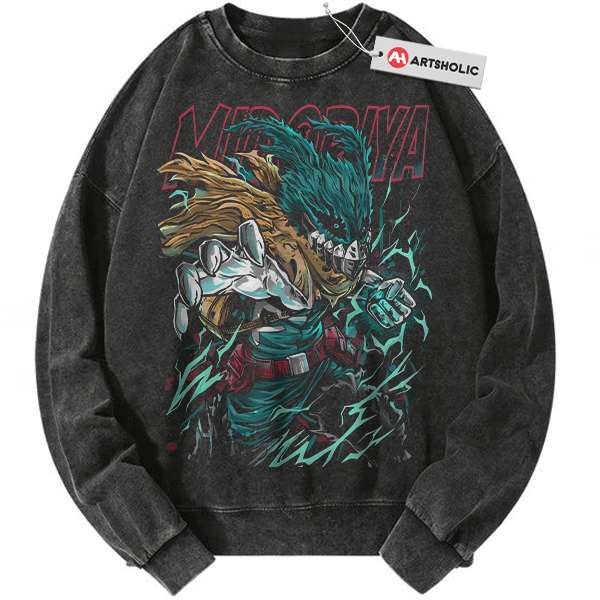 Deku Sweatshirt, Izuku Midoriya Sweatshirt, MHA Sweatshirt, Anime Sweatshirt, Vintage Sweatshirt