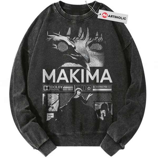 Makima Sweatshirt, Chainsaw Man Sweatshirt, Anime Sweatshirt, Vintage Sweater