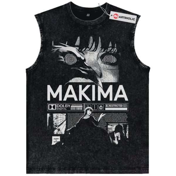 Makima Tank Top, Chainsaw Man Tank Top, Anime Tank Top, Vintage Tank Top