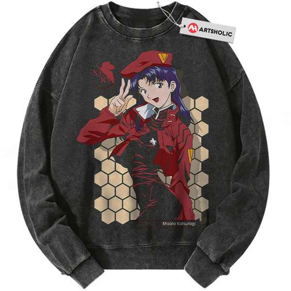 Misato Katsuragi Sweatshirt, Neon Genesis Evangelion Sweatshirt, Anime Sweatshirt, Vintage Sweater