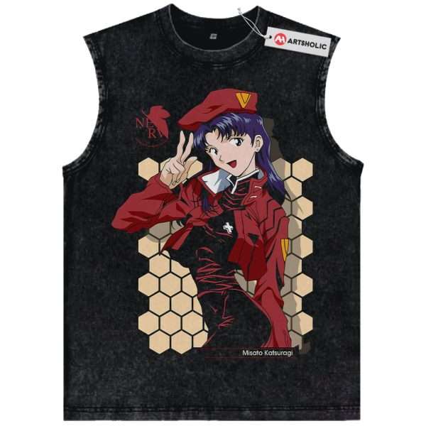 Misato Katsuragi Tank Top, Neon Genesis Evangelion Tank Top, Anime Tank Top, Vintage Tank Top