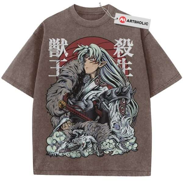 Sesshomaru Shirt, Inuyasha Shirt, Anime Shirt, Vintage Tee - Coffee, L