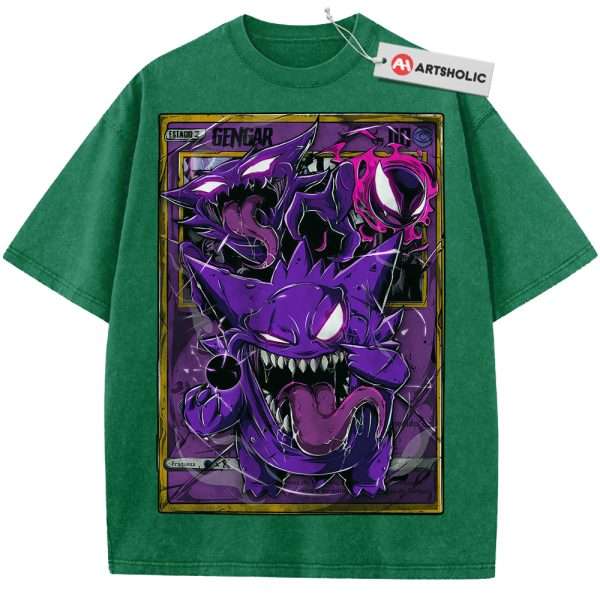 Gengar Shirt, Pokemon shirt, Anime Shirt, Vintage Tee - Grass Green, L