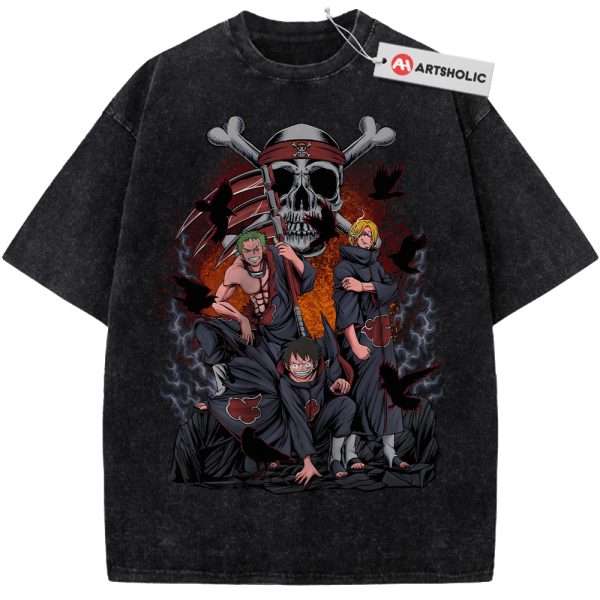 Akatsuki x One Piece Shirt, Anime Shirt, Vintage Tee
