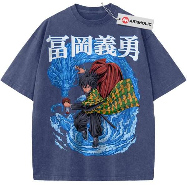 Giyu Tomioka Shirt, Demon Slayer Shirt, Anime Shirt, Vintage Tee