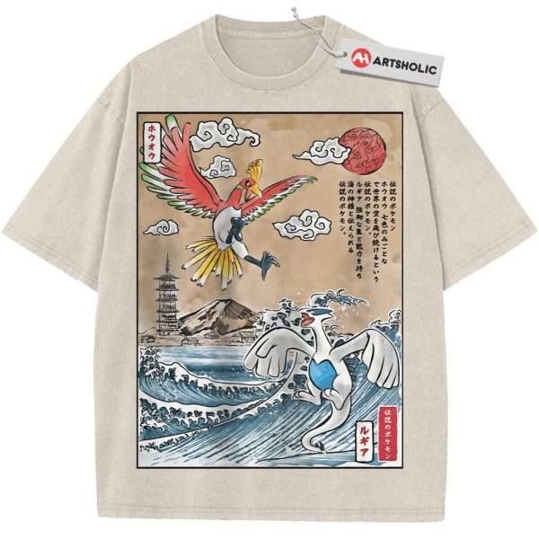 Lugia vs Ho-oh Shirt, Pokemon shirt, Anime Shirt, Vintage T-Shirt - Apricot, L