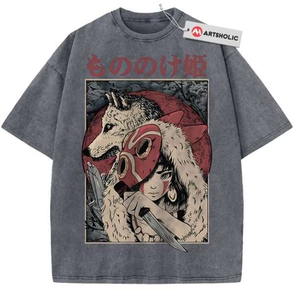 Princess Mononoke Shirt, Studio Ghibli Shirt, Anime Shirt, Vintage T-Shirt - Grey, L