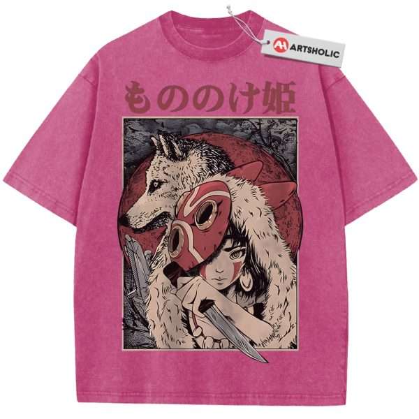 Princess Mononoke Shirt, Studio Ghibli Shirt, Anime Shirt, Vintage T-Shirt - Rose Red, L