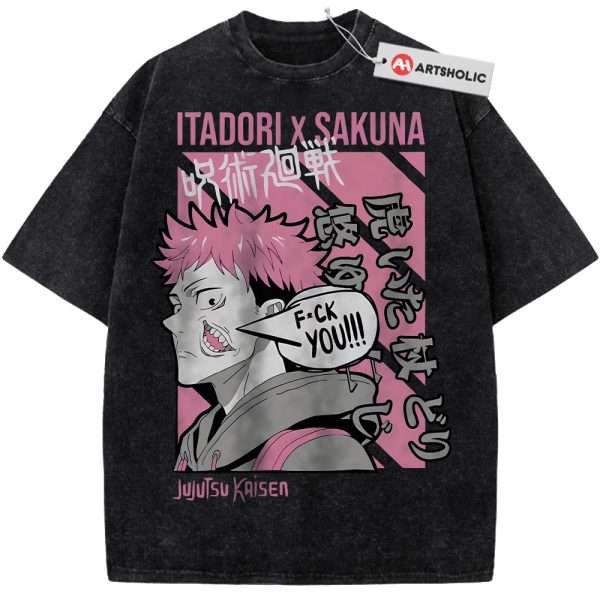 Sukuna x Itadori Shirt, Jujutsu Kaisen Shirt, Anime Shirt, Vintage Tee