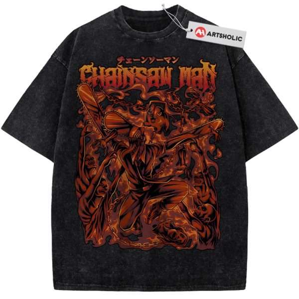 Chainsaw Man Shirt. Anime Shirt, Vintage Tee