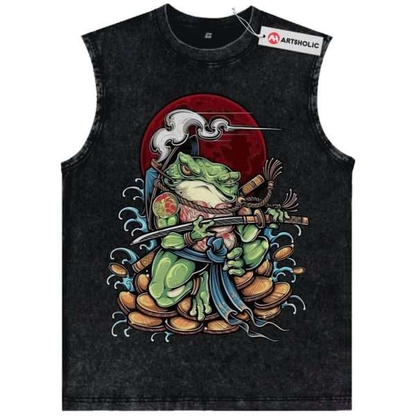 Japanese Frog Tank Top, Animal Tank Top, Vintage Tank Top