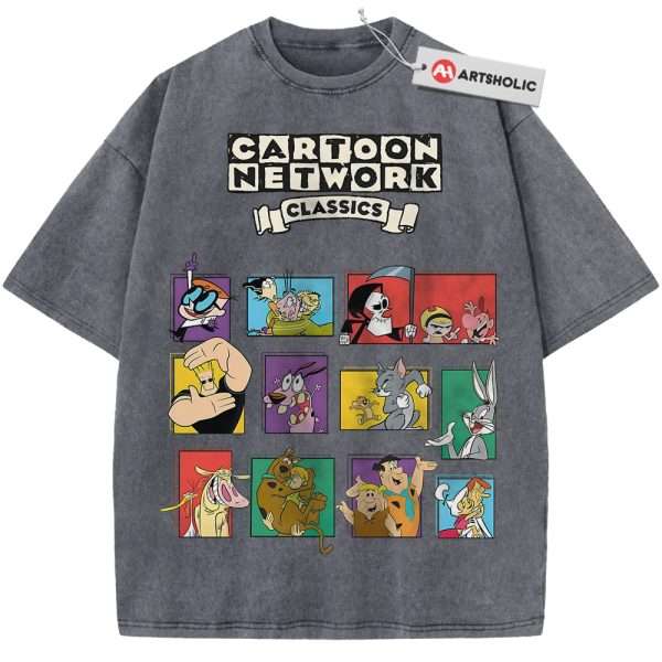 Cartoon Netword 90's Shirt, Animated Shirt, Vintage Tee - Grey, XL