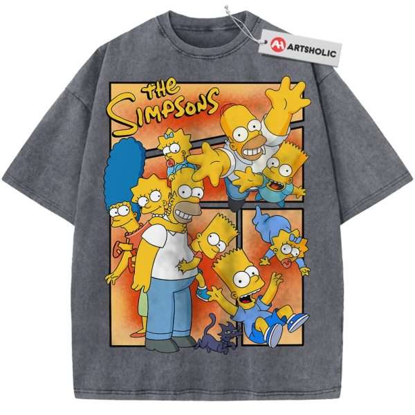 The Simpsons Shirt, Animated Shirt, Vintage Tee - Grey, L