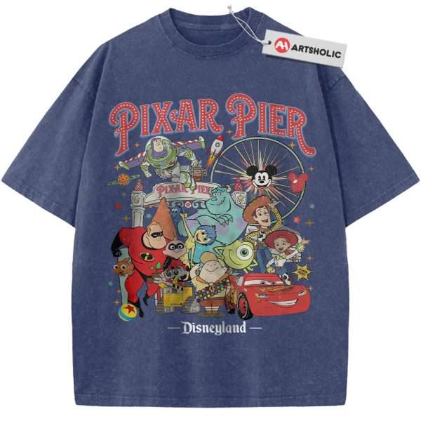 Pixar x Disney Shirt, Cartoon Shirt, Vintage T-Shirt - Blue, L