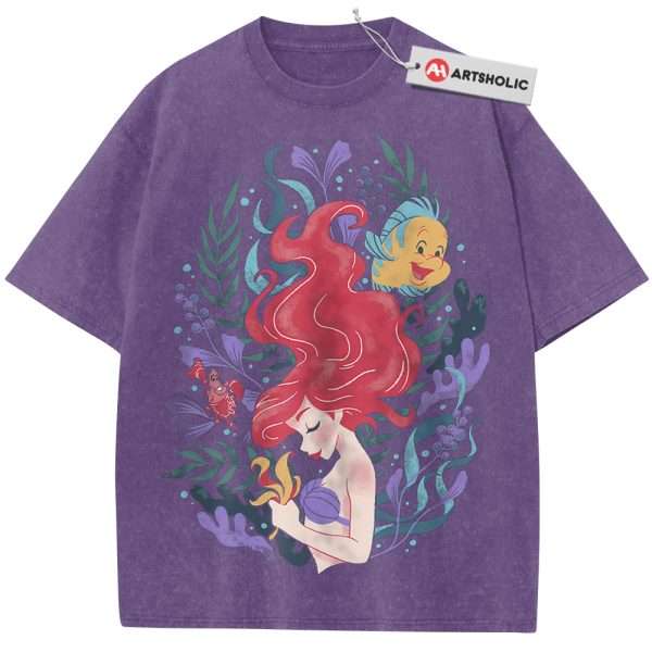 The Little Mermaid Shirt, Animated Shirt, Vintage T-Shirt - Purple, M