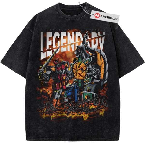 Megazord vs Dragonzord Shirt, Power Rangers Shirt, Animated Shirt, Vintage T-Shirt