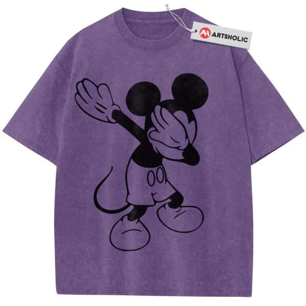 Dab Mickey Mouse Shirt, Cartoon Shirt, Vintage T-Shirt - Purple, L