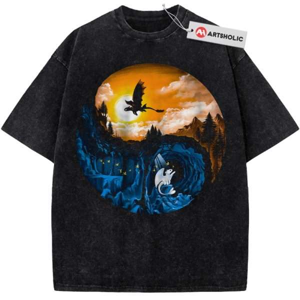 Toothless and Light Fury Shirt, How to Train Your Dragon Shirt, Animated Shirt, Vintage T-Shirt