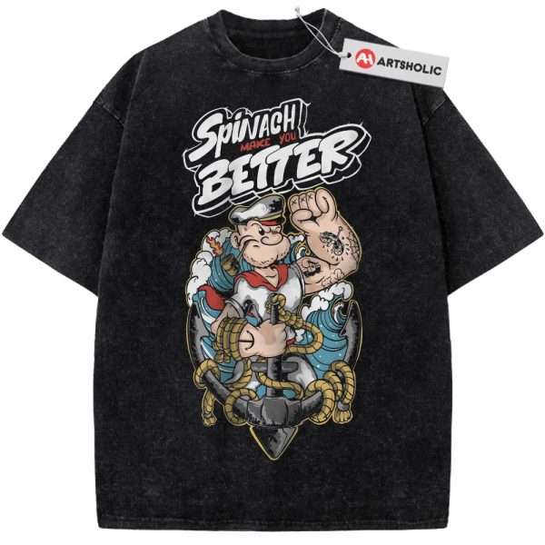 Popeye The Sailor Man Shirt, Animated Shirt, Vintage T-Shirt